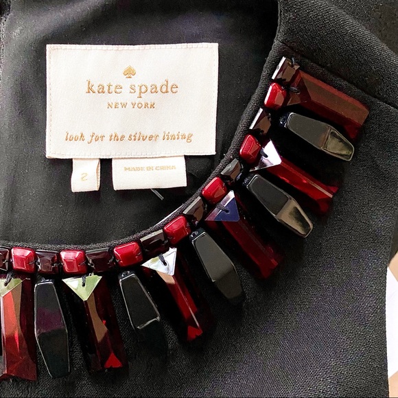 KATE SPADE ♠️ 2. ♥️PERFECT, CLASSY LBD ! JEWELED NECKLINE💎— BRAND NEW! GORGEOUS - Picture 3 of 13